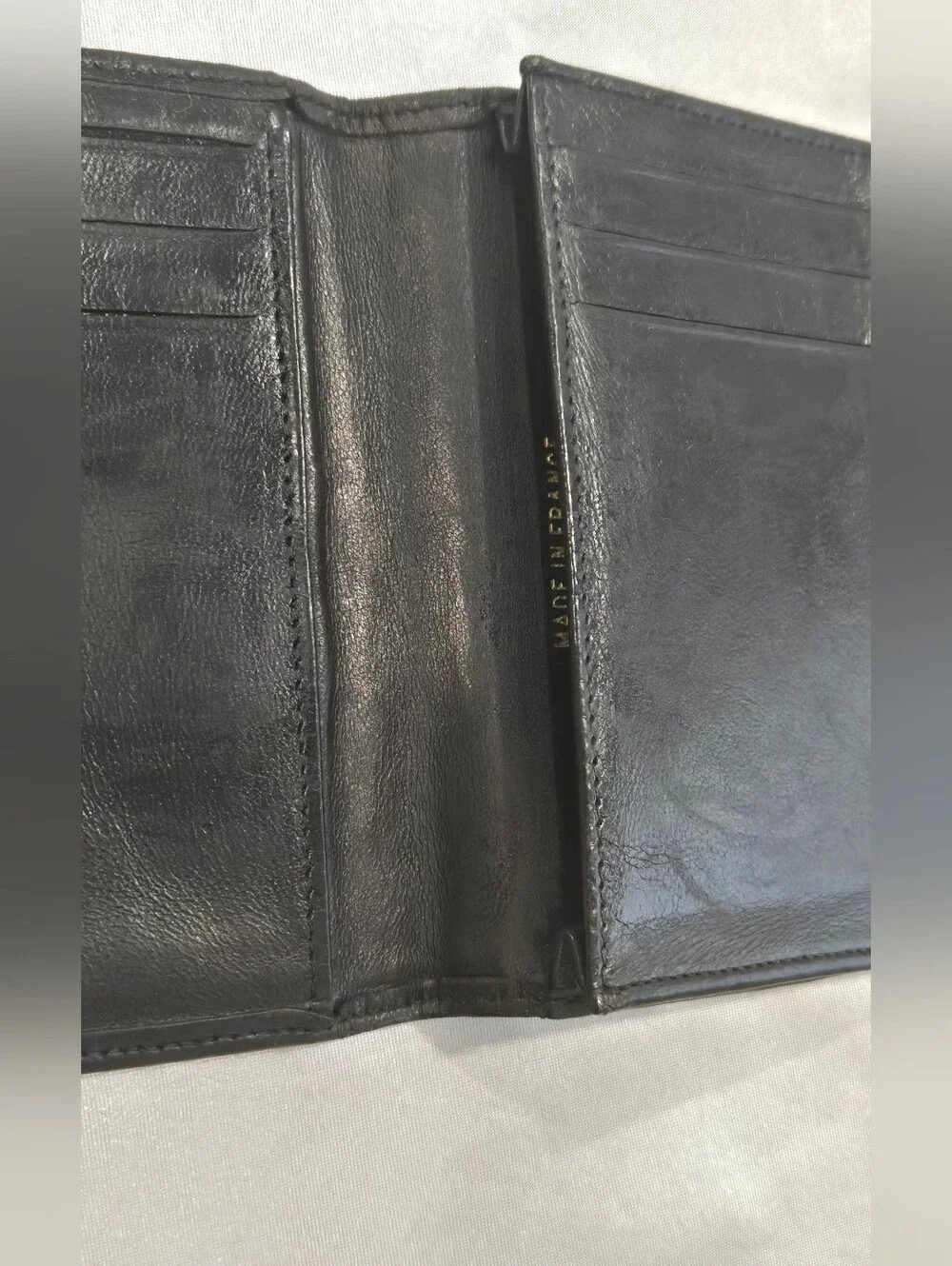 CHANEL Authentic Black Stitched CC Leather Card Holder With COA